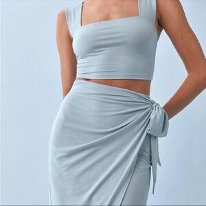 Reformation sexy Blue Two-Piece Set like XS